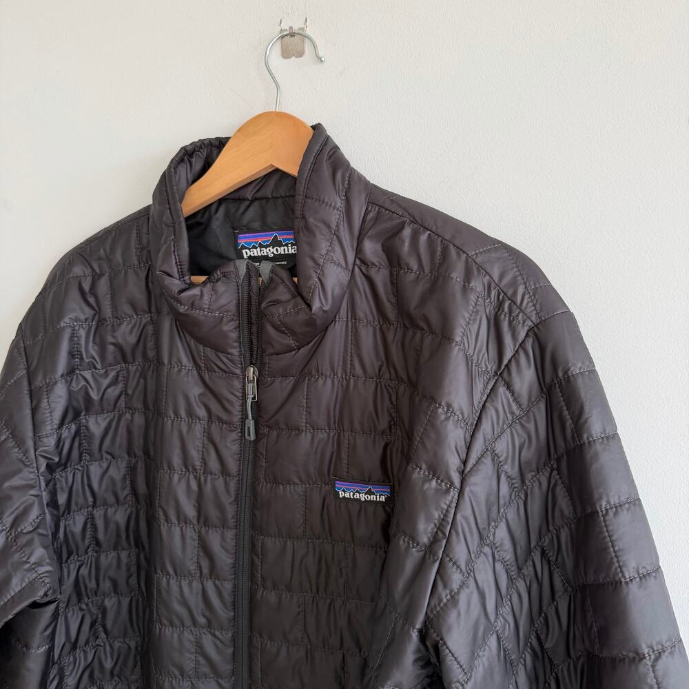 Patagonia Nano Zip Up Mock Neck Outdoor Puffer Jacket Black XXL - Picture 5 of 9
